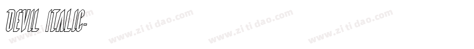 Devil Italic字体转换